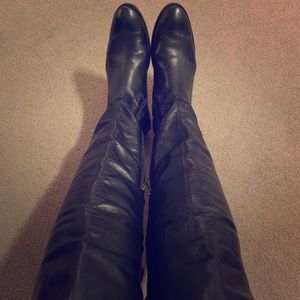 Frye over the knee Shirley boot in black leather